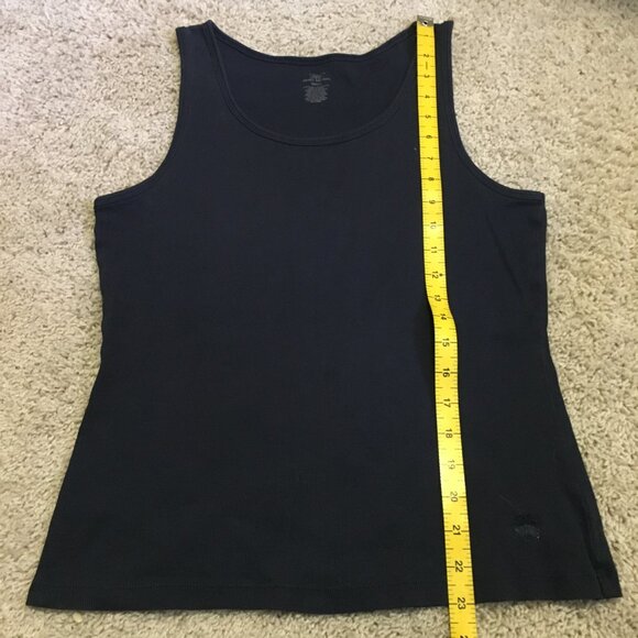 "346" Brooks Brothers Dark Navy Blue Vertical Ribbed Cotton Tank Top - Picture 11 of 11